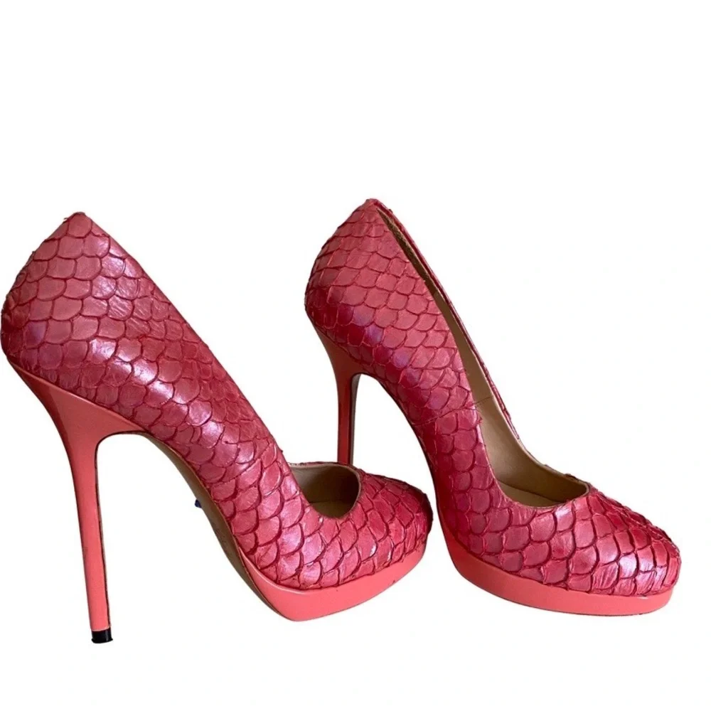 ParVous By You - Hand Made Shoes - Pink Leather - Stiletto Pumps Size 51/2 - 6 - Picture 6 of 17